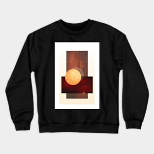 Minimalist Geometric Red and Orange Art Print Crewneck Sweatshirt